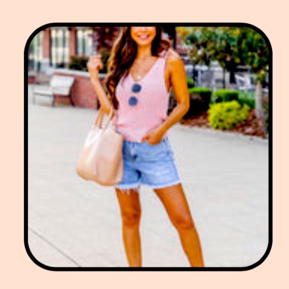 Pink Lily all year round pink sweater tank